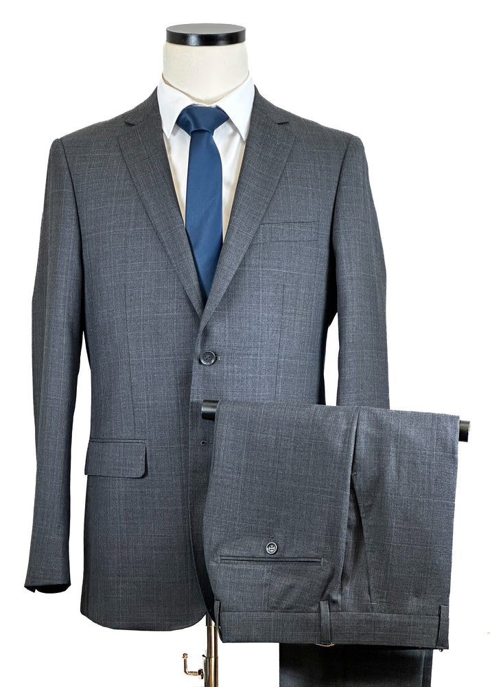 Charcoal Plaid Modern Fit Suit