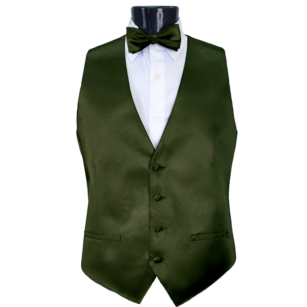 Olive Modern Solid Vest