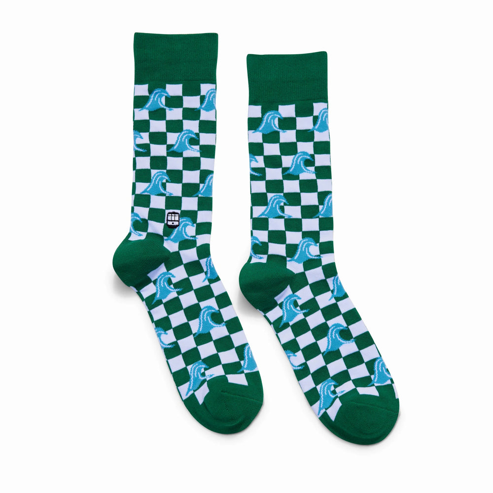 Green Wave Sock