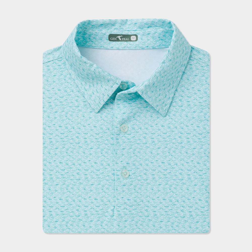 Green Tuna Performance Polo