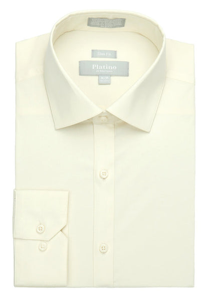 Ecru Slim Fit Stretch Dress Shirt – Rome's Tuxedos & Suits