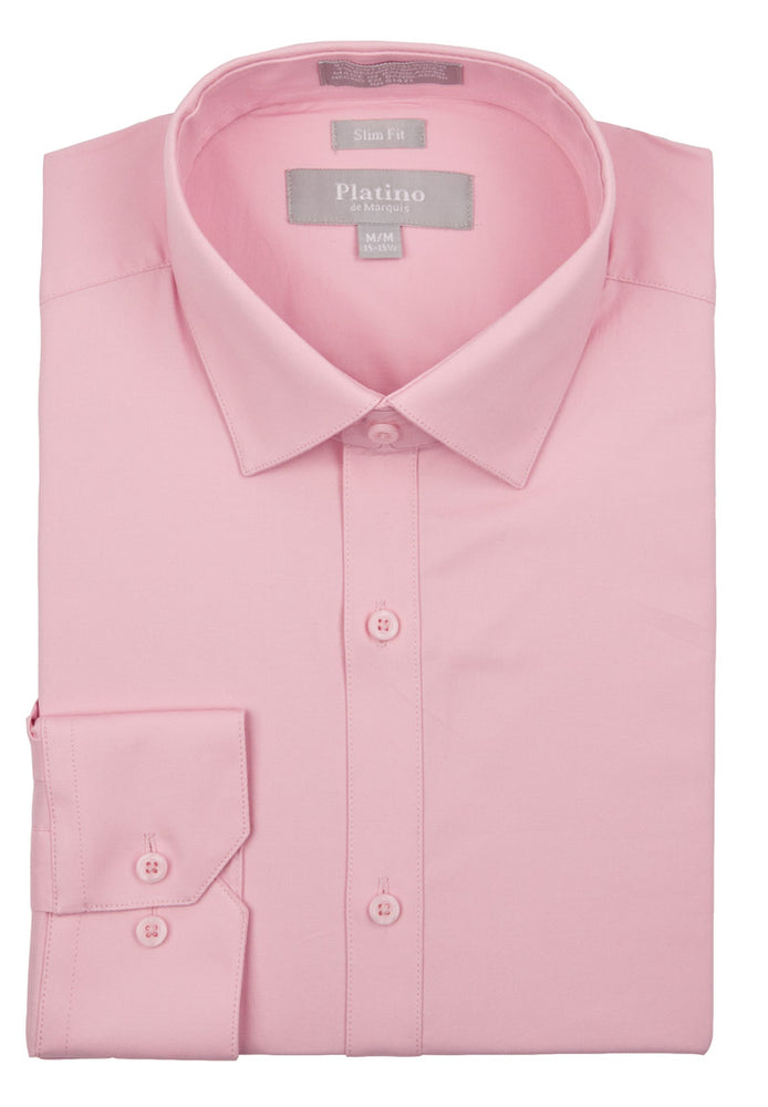 Pink Slim Fit Stretch Dress Shirt Rome's Tuxedos & Suits Pink Slim Fit Stretch Dress Shirt Rome's Tuxedos & Suits