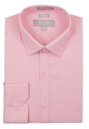 Pink Slim Fit Stretch Dress Shirt – Rome's Tuxedos & Suits