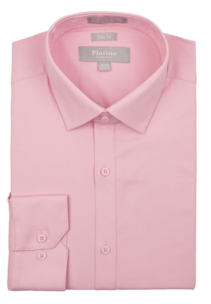 slim fit dress slacks Pink Slim Fit Stretch Dress Shirt – Rome's Tuxedos & Suits