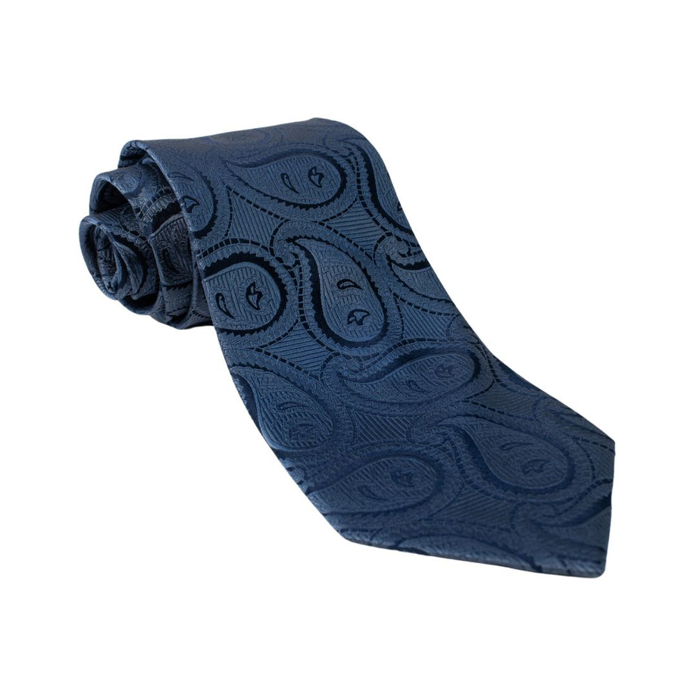 Paisley Steel Blue Tie