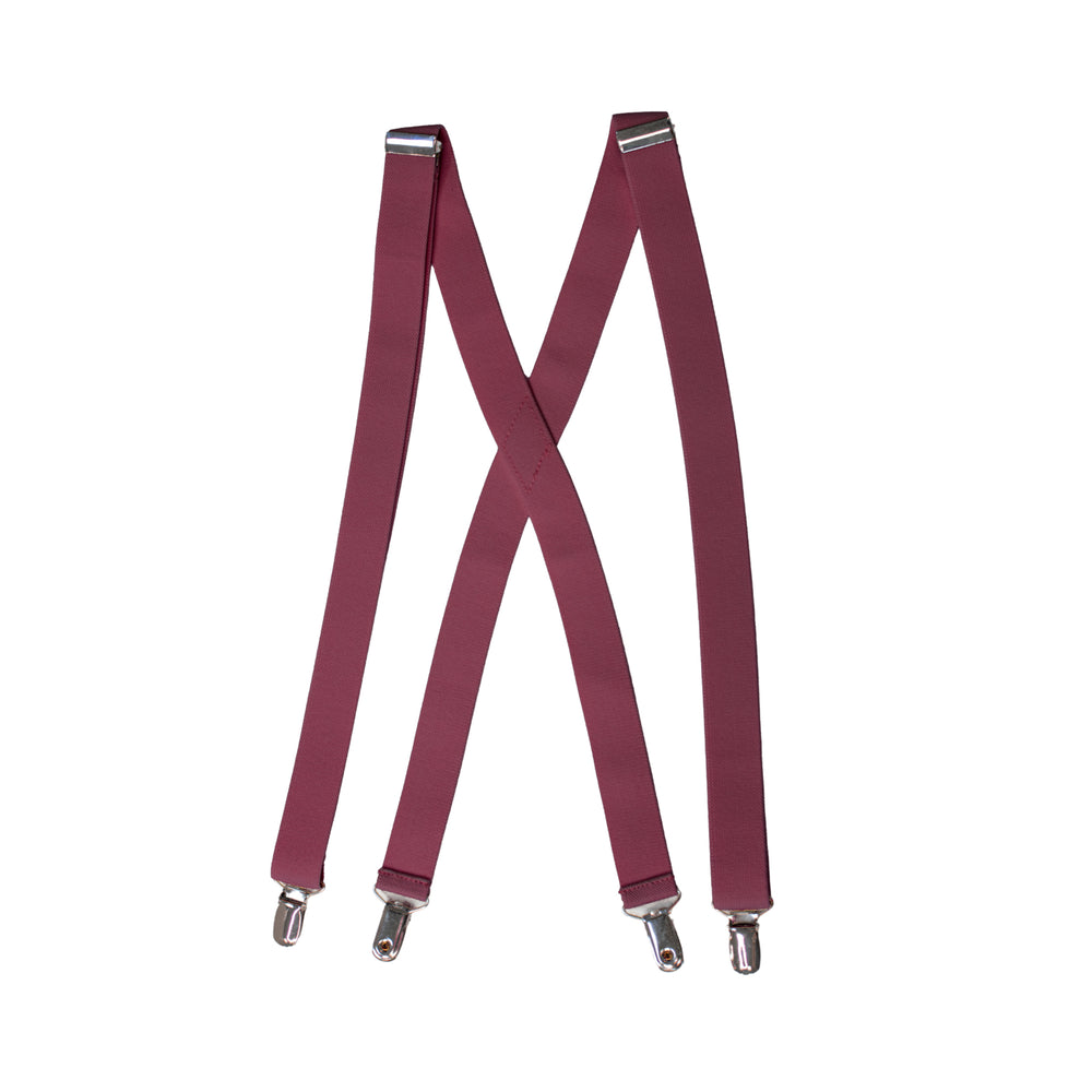 Burgundy Suspenders