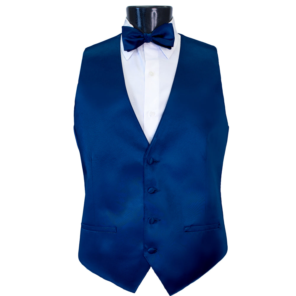 Royal Blue Modern Solid Vest