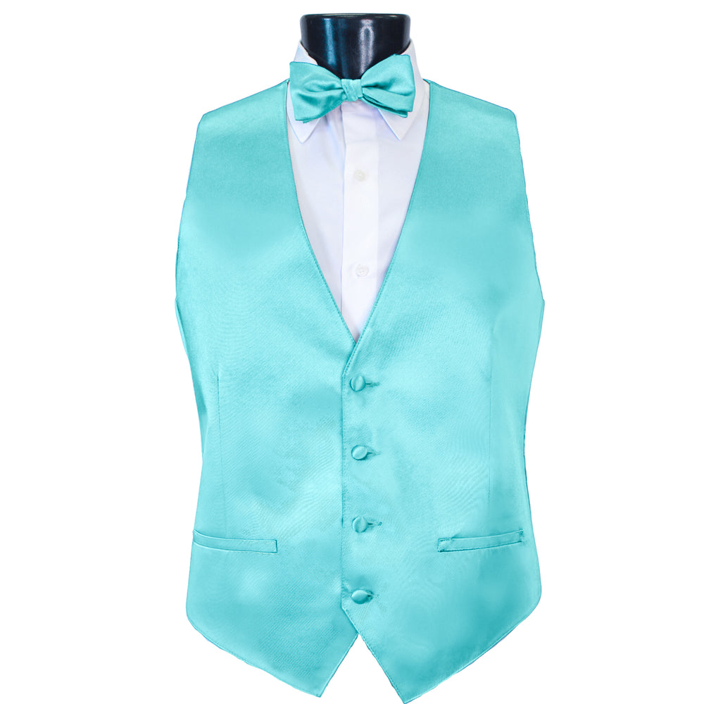 Tiffany Blue Modern Solid Vest