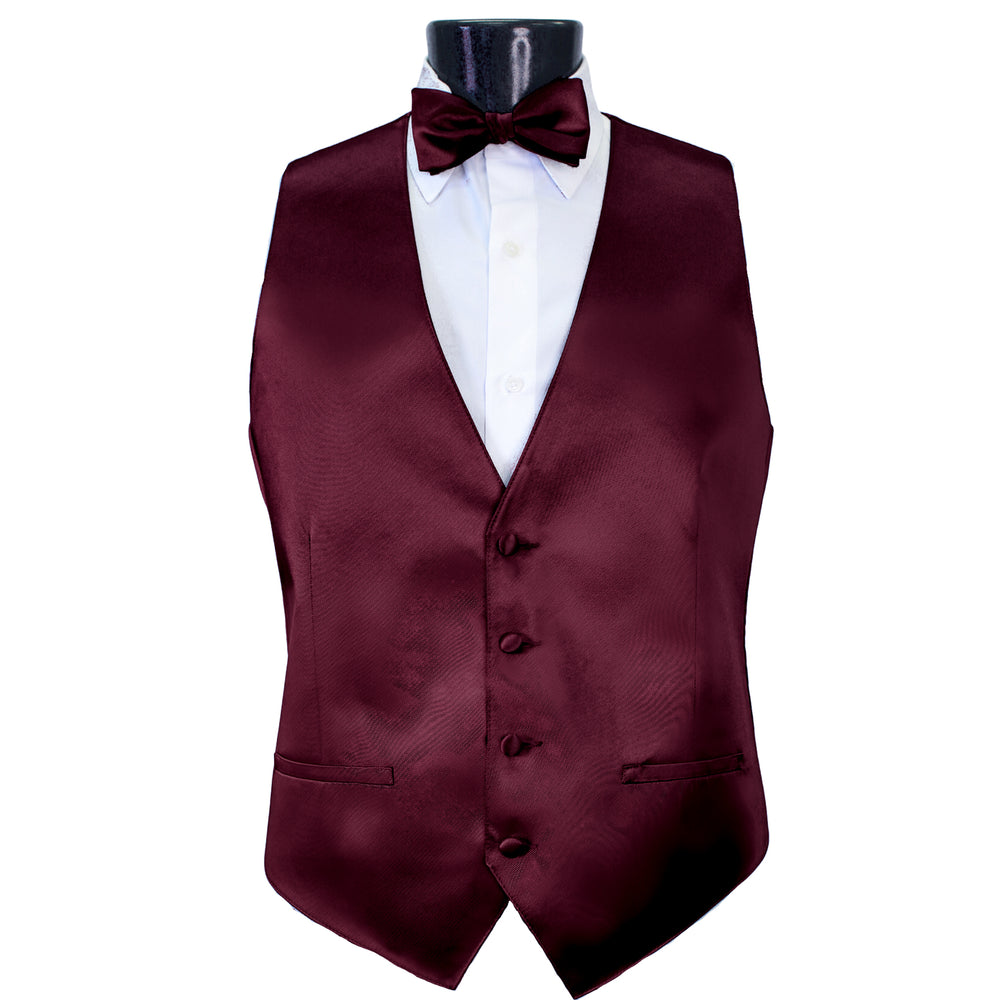 Wine Modern Solid Vest