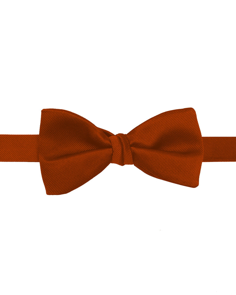 Burnt Orange Hand Knot Bow Tie