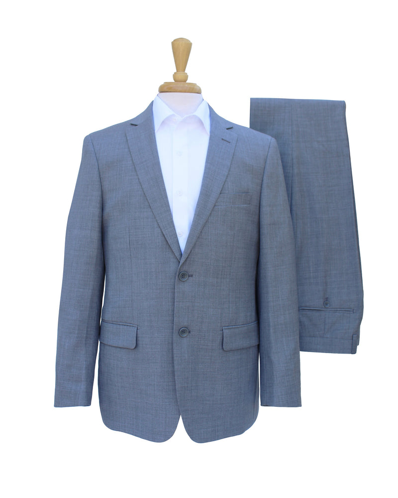 Tailored Fit Light Gray Wool Suit