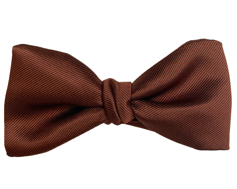 COGNAC HAND-KNOT BOW TIE