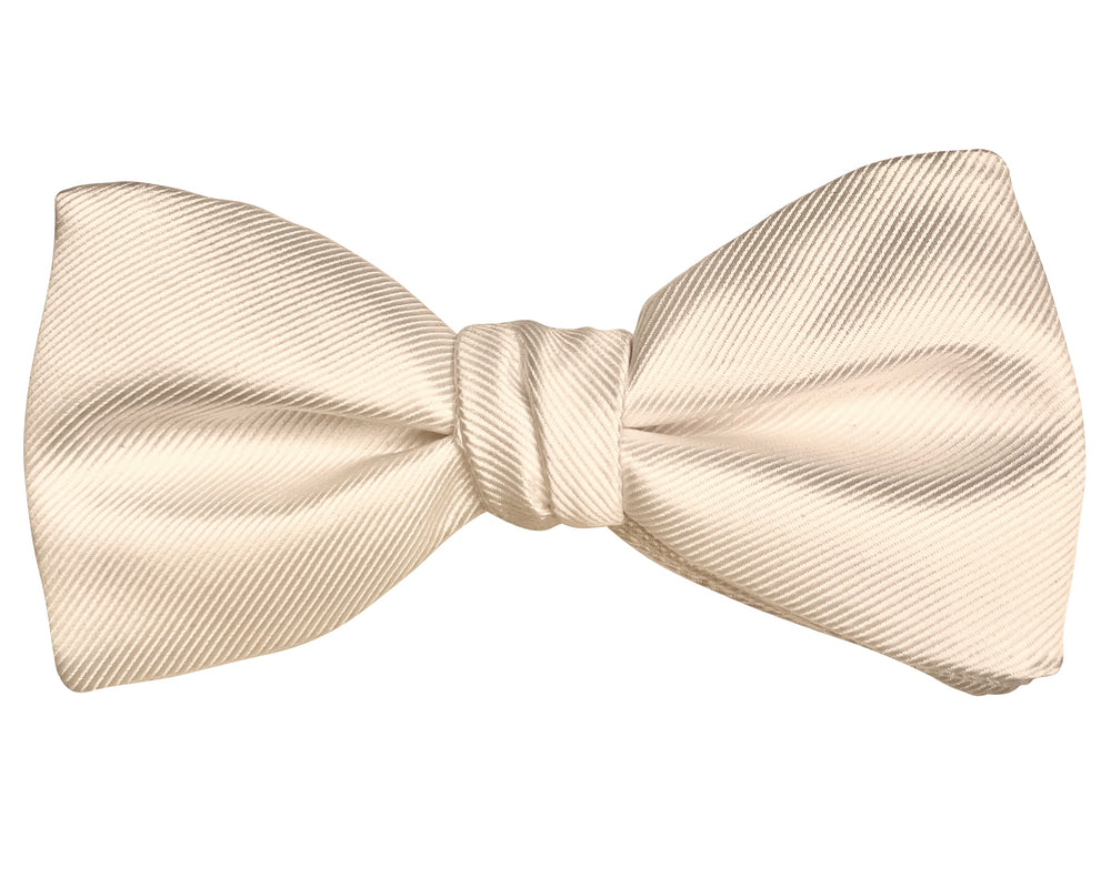 IVORY HAND-KNOT BOW TIE